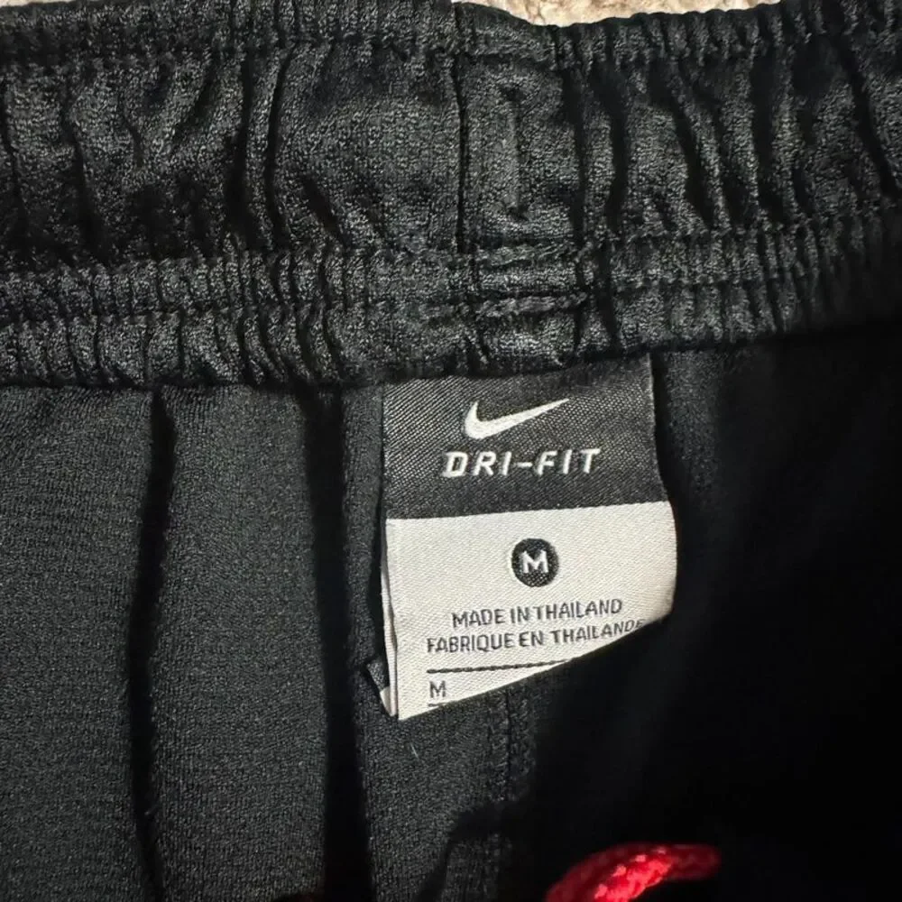 Nike Dri-Fit Basketball Shorts Boys Youth Kids Medium Black Red Elite Side Print